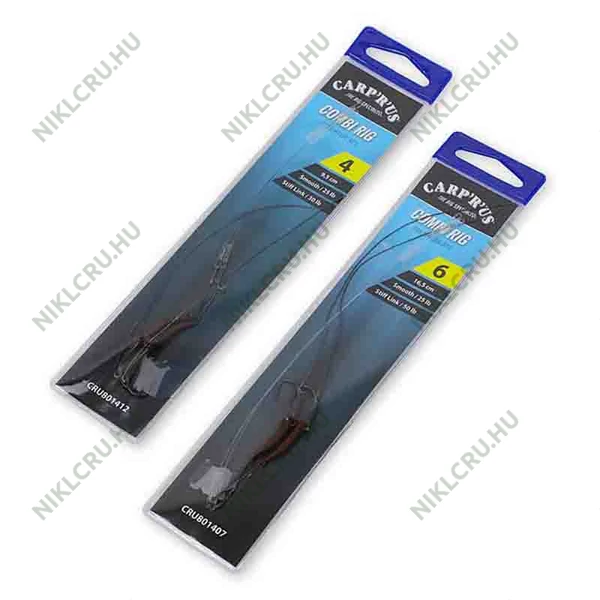Carp'R'Us Ready Combi Rig Stifflink Predator horoggal 30lb, 9,5cm, Predator 6 méret