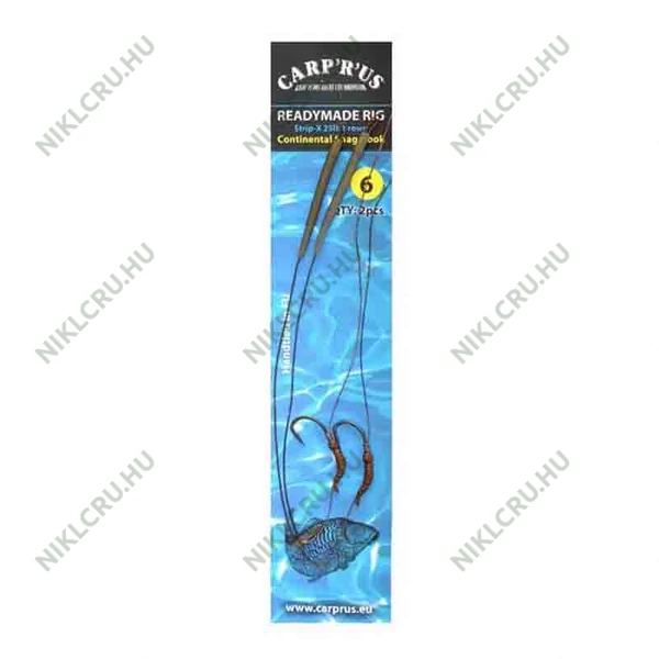 Carp'R'Us Ready Rig Strip-X 25lb Continental előke 2 méret