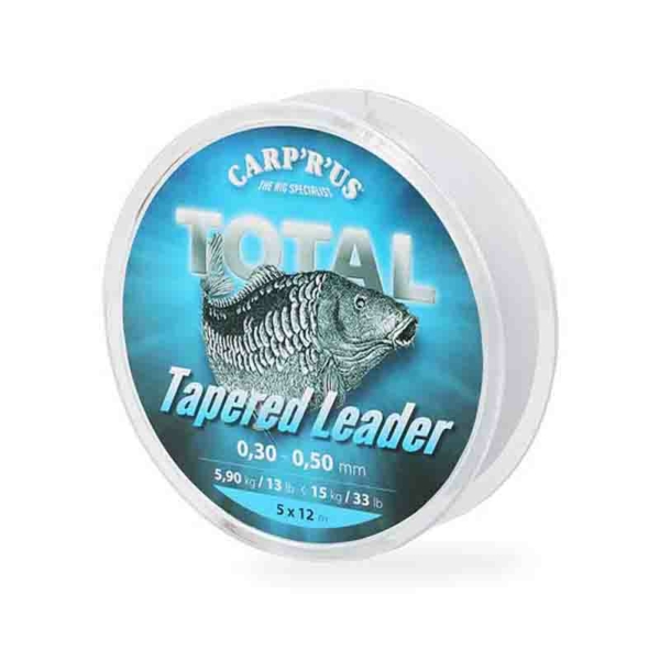 Carp'R'Us Total Tapered Leader monofil zsinór 0,28 - 0,50mm, 5x12m