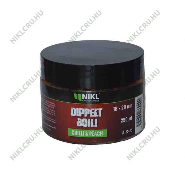 Nikl Dippelt csalizó bojli Chilli Peach 250g