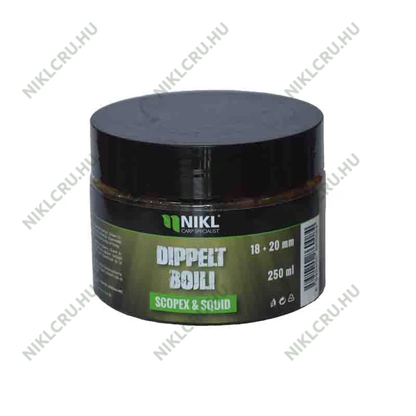 Nikl Dippelt csalizó bojli Scopex Squid 18+20mm 250g