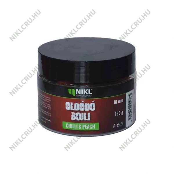 Nikl oldódó bojli Chilli Peach 18mm 150g
