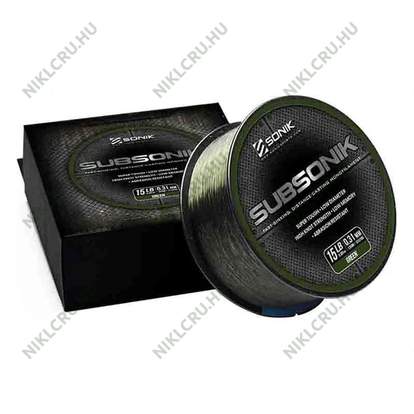 Sonik Subsonik zöld monofil zsinór 1200m 0,35mm 18lb