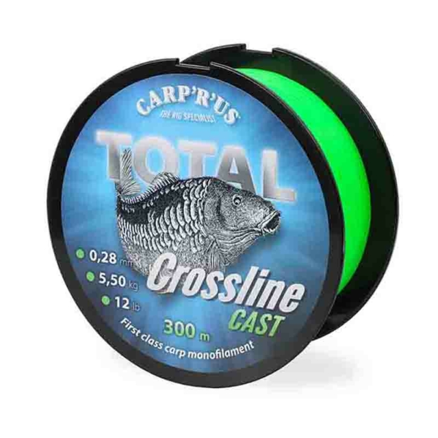 Carp'R'Us Total Crossline Cast távdobó zsinór 0,30mm, 1200m, 6,8kg, 15lb