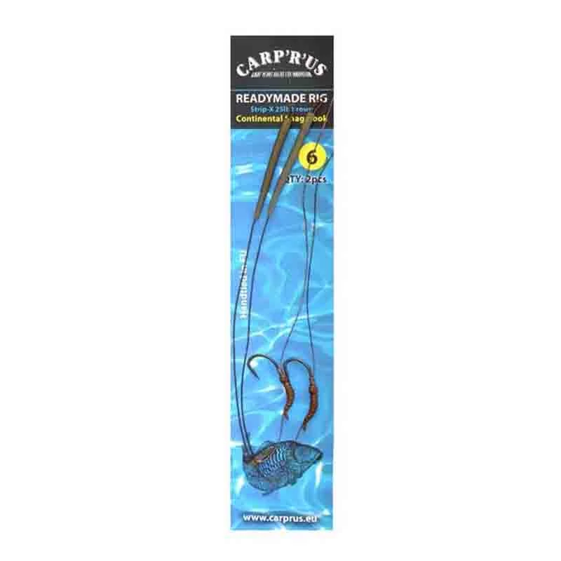 Carp'R'Us Ready Rig Strip-X 25lb Continental előke 2 méret
