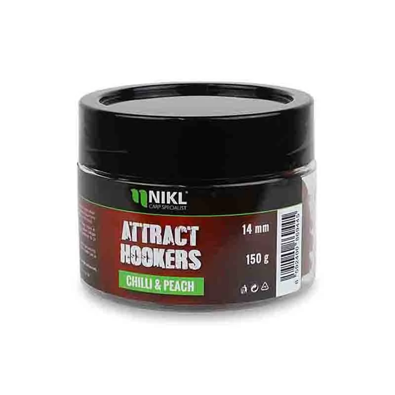 Nikl Attract hookers oldódó bojli Chilli Peach 14mm 150g