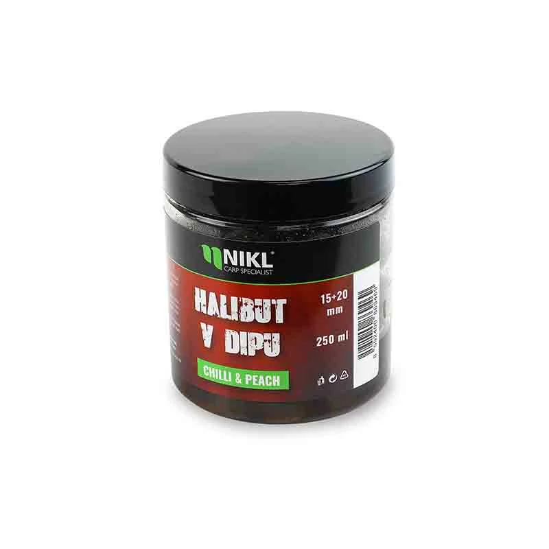 Nikl Dippelt Black Halibut pellet Chilli Peach 15-20mm 250g
