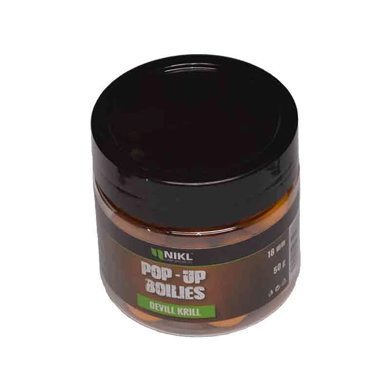 Nikl Pop Up bojli 18mm Devill Krill sárga 50g