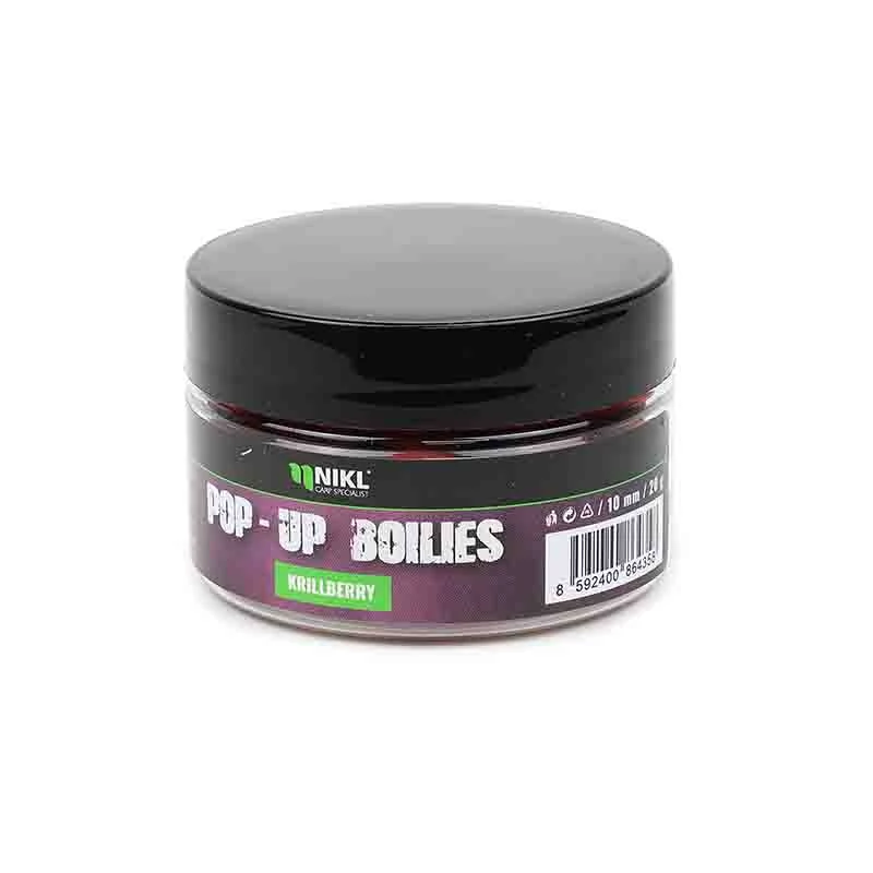 Nikl Pop Up bojli 10mm Krill berry vörös 20g